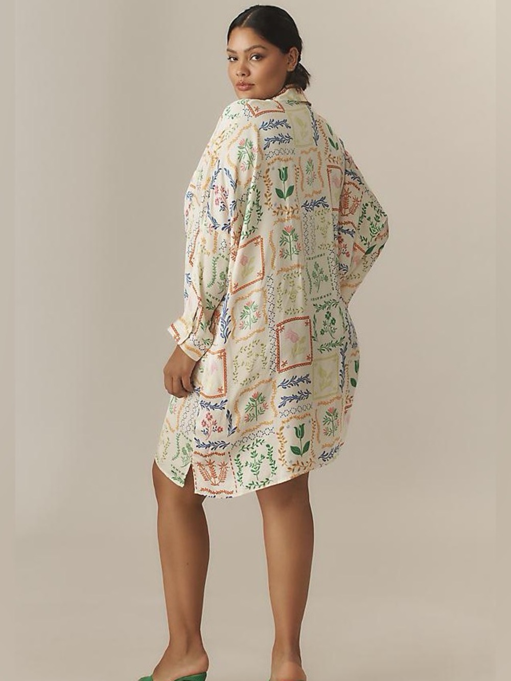 Corey Lynn Carter Floral Oversized Shirt dress, Small - Picture 2 of 11